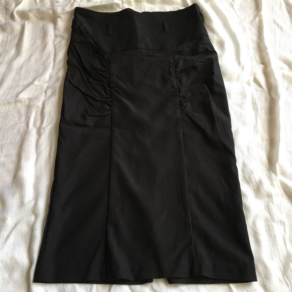 High waisted black pencil skirt - XS